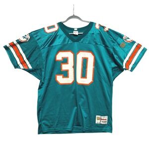 Vintage Miami Dolphins NFL Jersey Mens XL Teal Orange #30 USA Made Wilson
